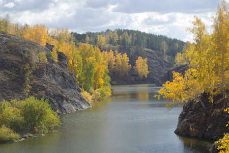 autumn river banks