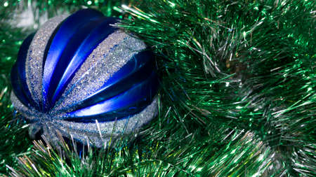 colorful beautiful Christmas tree toys ballsの写真素材