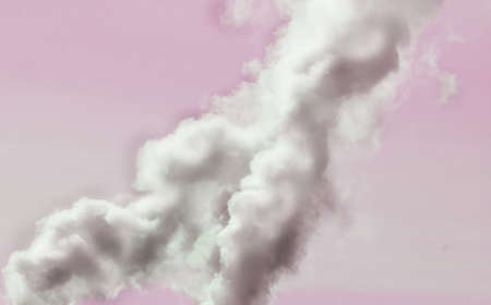 Smoke grey on a pink backgroundの写真素材