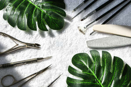 Manicure - tools for creating, gel polishes, all for the treatment of nails, the concept of beauty,...