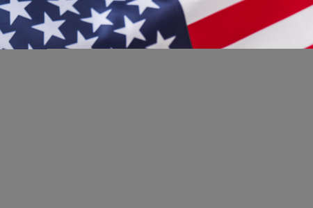American flag. Lightbox with text MIGRATION Flag of the united states of America. July 4th Independence Day. USA patriotism national holiday. Usa proud. Freedom conceptの写真素材
