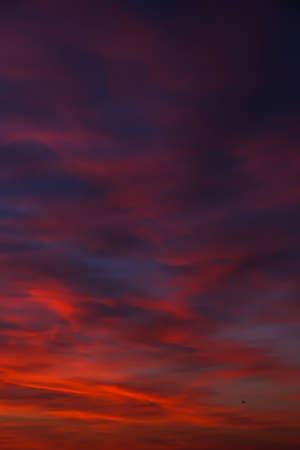 Vivid colourful clouds Dramatic Sky At Sunrise or Sunset. Orange red pink sky with beautiful clouds...