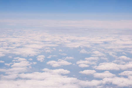 Airplane flight. View from the window of the plane. Airplane, Aircraft. Traveling by air. Airplane...