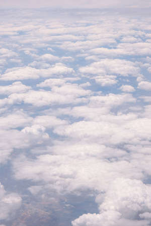 Airplane flight. View from the window of the plane. Airplane, Aircraft. Traveling by air. Airplane...