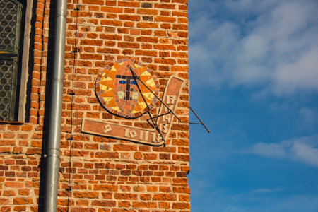 Olsztyn Poland October 2022 Famous tourist attraction architecture travel destinations in Olsztyn. Street of Old Town Hall on the Market Square.のeditorial素材