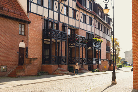 Elblag, Poland August 2022. Architecture houses building View of City of Architecture famous popular tourist attraction travel destination. Museums and monumentsのeditorial素材