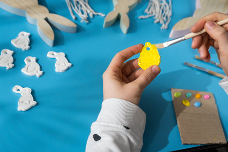 Master class of coloring Creator is using white air dry clay for making decor to EASTER holiday....