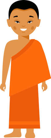 Vector illustration of india monk.のイラスト素材