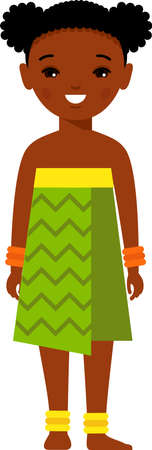 African women dressed in national costumesのイラスト素材