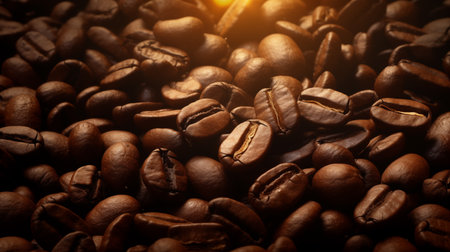 Coffee beans background. Coffee beans texture.の素材