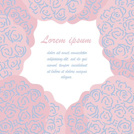 Vector abstract pastel pink romantic invitation save the date designのイラスト素材