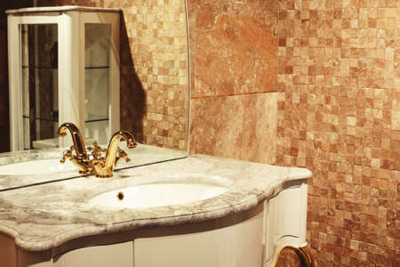 retro bathroom interior design elementの写真素材
