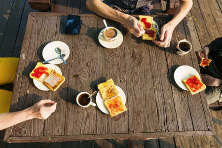 Delicious cheap breakfast in travel