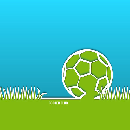 Illustration of Soccer Outline Backdrop with Stadium Grass for Designのイラスト素材