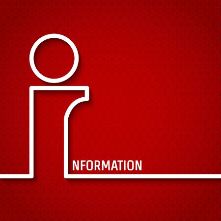 Illustration of Outline Symbol of Information Info graphic for Designのイラスト素材