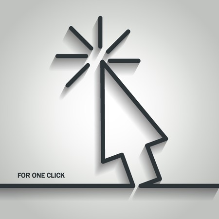 Illustration of Cursor Arrow Outline for Designのイラスト素材