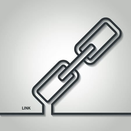 Illustration of Link Chain Icon Outline for Designのイラスト素材