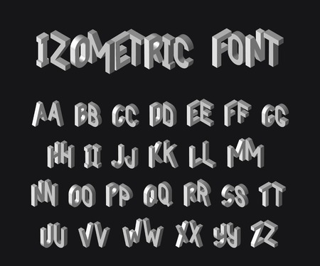 Vector Illustration of 3D Alphabet for Design, Website, Background, Banner. White Isolated Letters. Element Template for Your frase, text, adverts.のイラスト素材