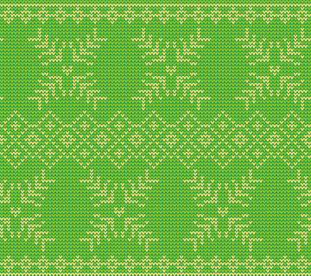 Vector Illustration of Ugly sweater seamless Pattern for Design, Website, Background, Banner. Merry christmas Knitted Retro cloth with Snowflake Element Templateのイラスト素材