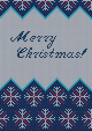 Vector Illustration of Knitted Sweater Greeting card for Design, Website, Background, Banner. Christmas Flyer Template. Holiday Winter Poster.のイラスト素材