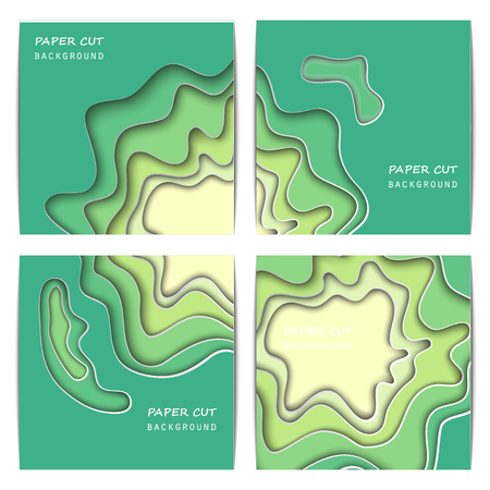 Paper cut backgroundのイラスト素材