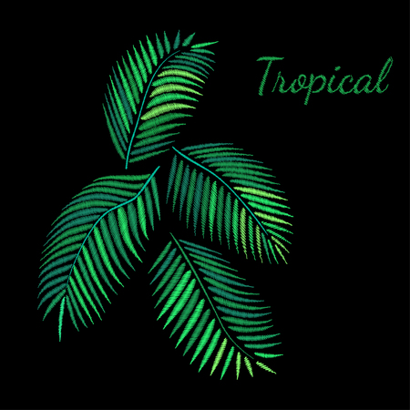 Embroidery Tropical Vectorのイラスト素材