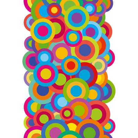 Colorful circles with various size placed in different orderのイラスト素材