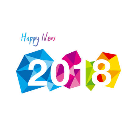 Happy New Year 2018.のイラスト素材