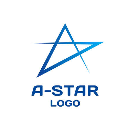 Abstract star vector logo template.