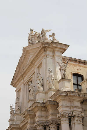 architectural details, church in Venice, stylish architecture, bright historic church building,...