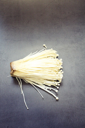 Japanese enoki mushroom, Enoki mushroom, Enoki mushroom.の写真素材