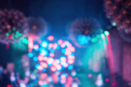 Blur background with bokeh light at a music concert Defocused background