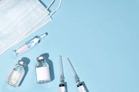 Syringe and vial of medicineの写真素材