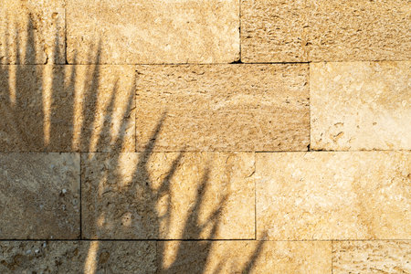 Background texture of stone wall. Stone wall or floor with copy space.の写真素材