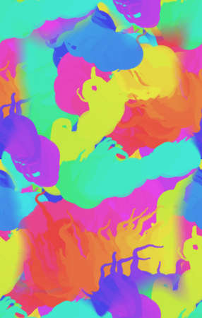 Magic space texture, pattern, looks like colorful smoke and fireの写真素材