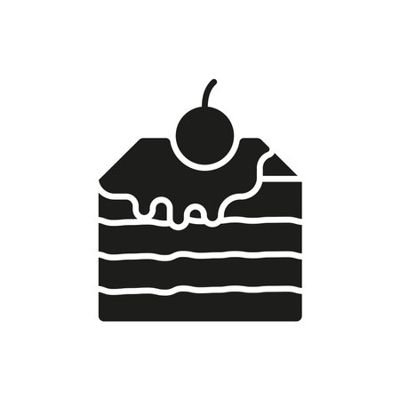 Cake icon. Simple illustration of cake vector icon for web design isolated on white background