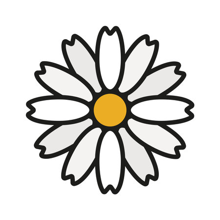 cute flower decorative icon vector illustration design graphic flat and line styleのイラスト素材
