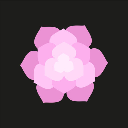 Peony flower icon features a soft and elegant design, perfect for representing beauty, luxury, and nature-inspired projectsのイラスト素材