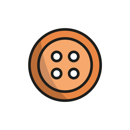 Buttons fashion tailor icon vector basic design simple and modern concept graphicのイラスト素材