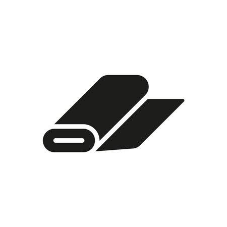 Fabric roll fashion tailor icon vector basic design simple and modern concept graphicのイラスト素材