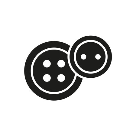 Buttons fashion tailor icon vector basic design simple and modern concept graphicのイラスト素材