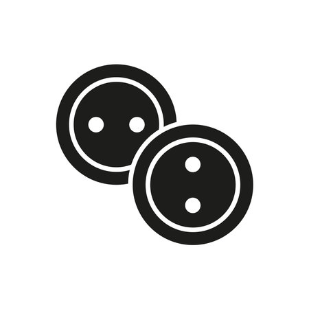 Buttons fashion tailor icon vector basic design simple and modern concept graphicのイラスト素材