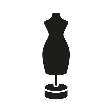 Mannequin fashion tailor icon vector basic design simple and modern concept graphicのイラスト素材
