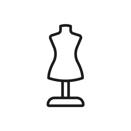 Mannequin fashion tailor icon vector basic design simple and modern concept graphicのイラスト素材