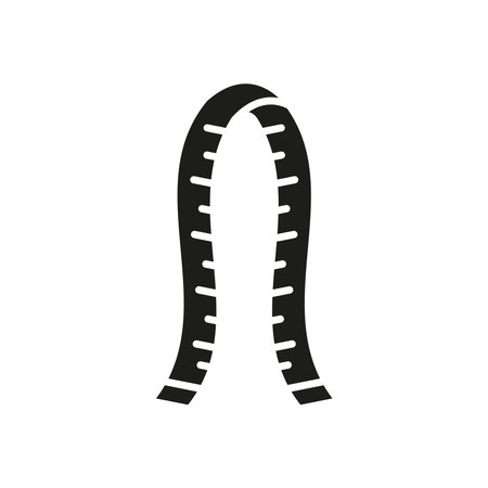 Measuring tape fashion tailor icon vector basic design simple and modern concept graphicのイラスト素材