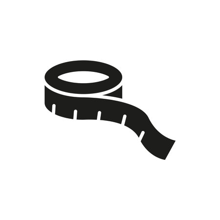 Measuring tape fashion tailor icon vector basic design simple and modern concept graphicのイラスト素材