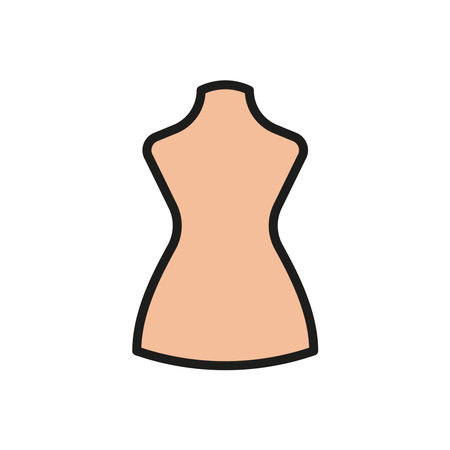 Mannequin fashion tailor icon vector basic design simple and modern concept graphicのイラスト素材