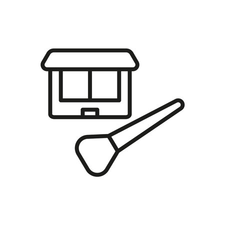 Blush compact make up beauty icon vector basic design simple and modern concept graphicのイラスト素材