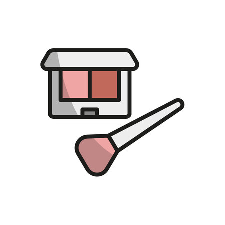 Blush compact make up beauty icon vector basic design simple and modern concept graphicのイラスト素材