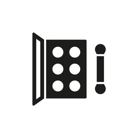 Eyeshadow palette make up beauty icon vector basic design simple and modern concept graphicのイラスト素材